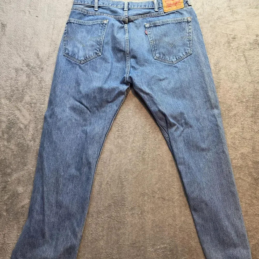Levi's 505 Jeans Mens 38x30 Blue Medium Wash Regular Fit Straight Leg Denim